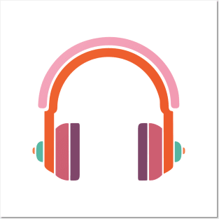 Head Phones Colour Posters and Art